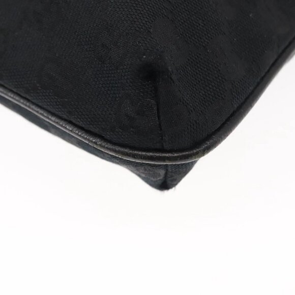 GUCCI GG Canvas Shoulder Bag Black Silver - Picture 12 of 16
